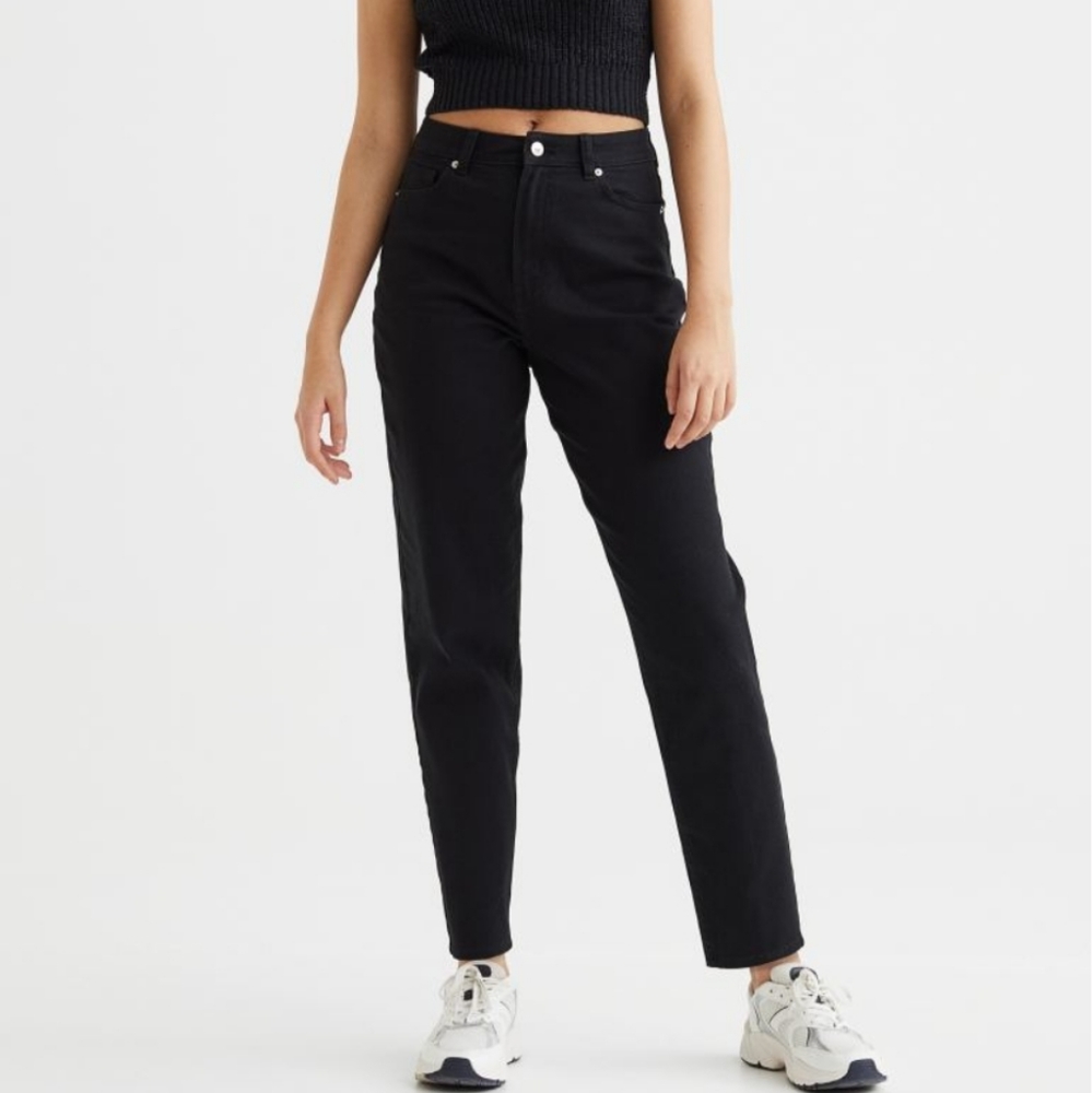 New H&M DIVIDED Loose Mom Jeans Size 10 Dark Gray